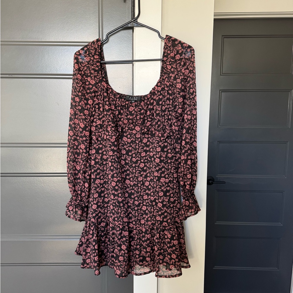 Trixxi Black and Pink Floral Dress
